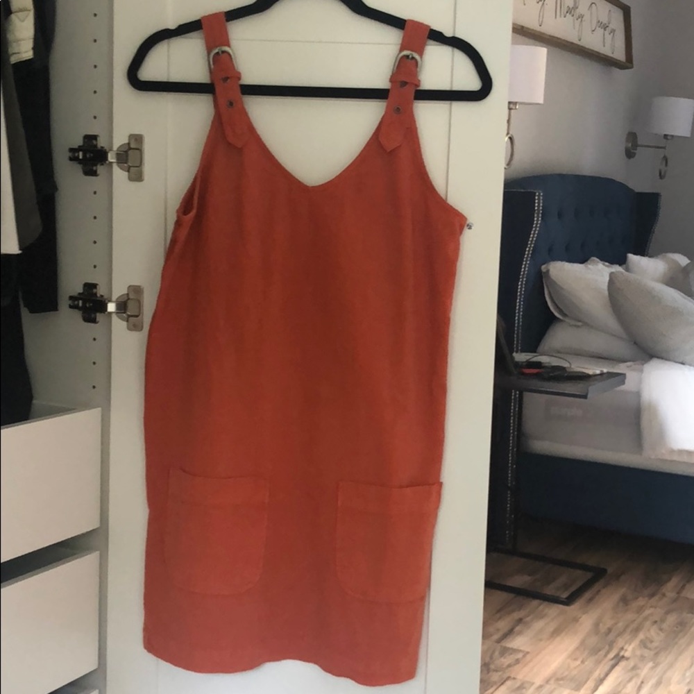 RVCA ORANGE LINEN DRESS